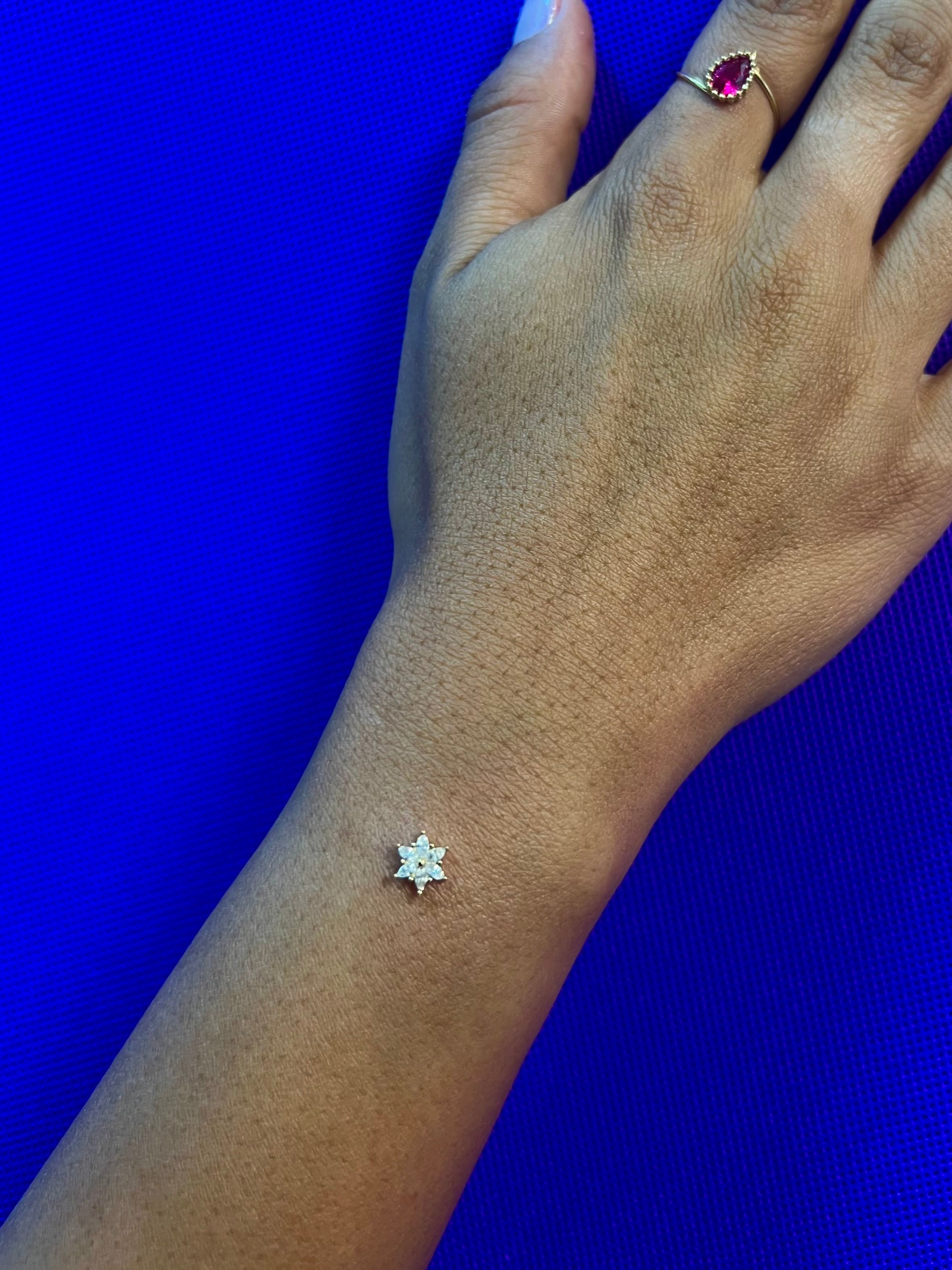 Diamond Gold Marquise Blossom Dermal Top