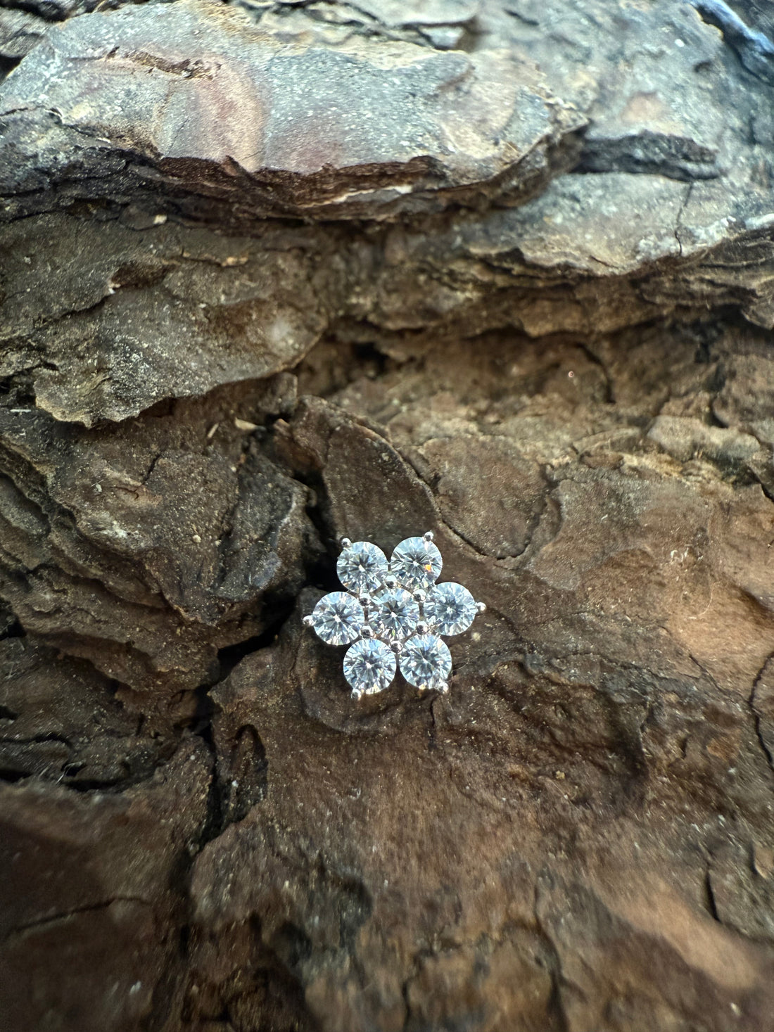 White Gold Dainty Blossom Dermal Top