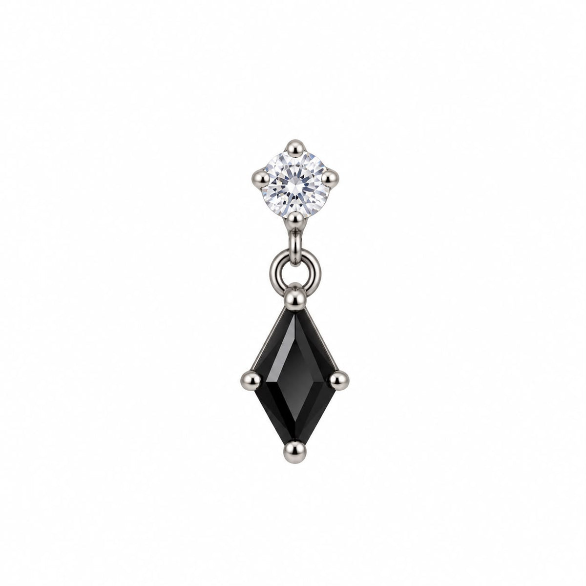 Titanium Onyx Kite Earring
