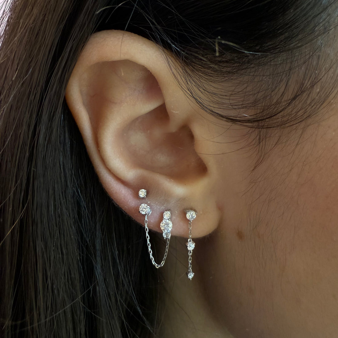 White Gold Dewfall Earring