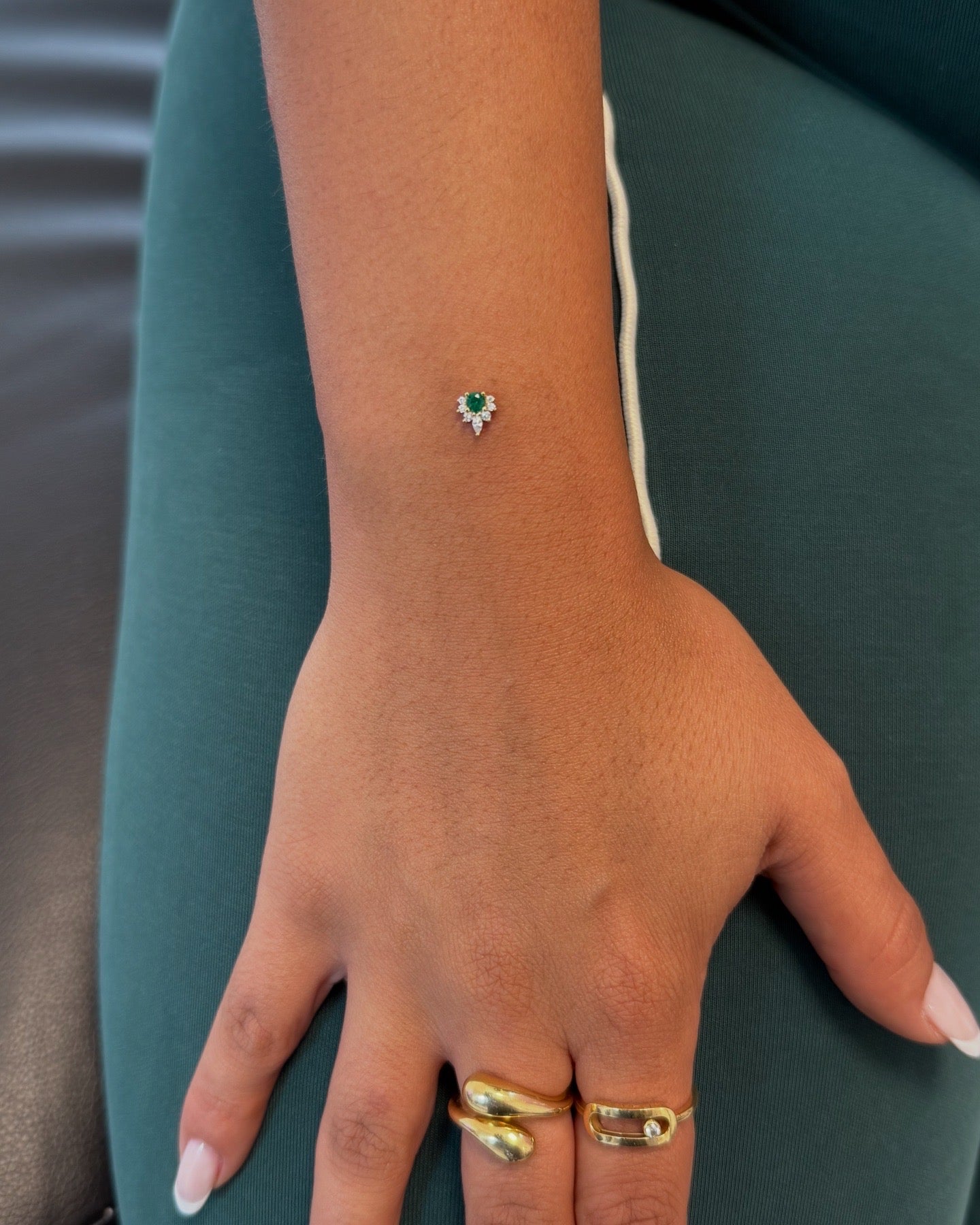 Gold Emerald Empress Dermal Top