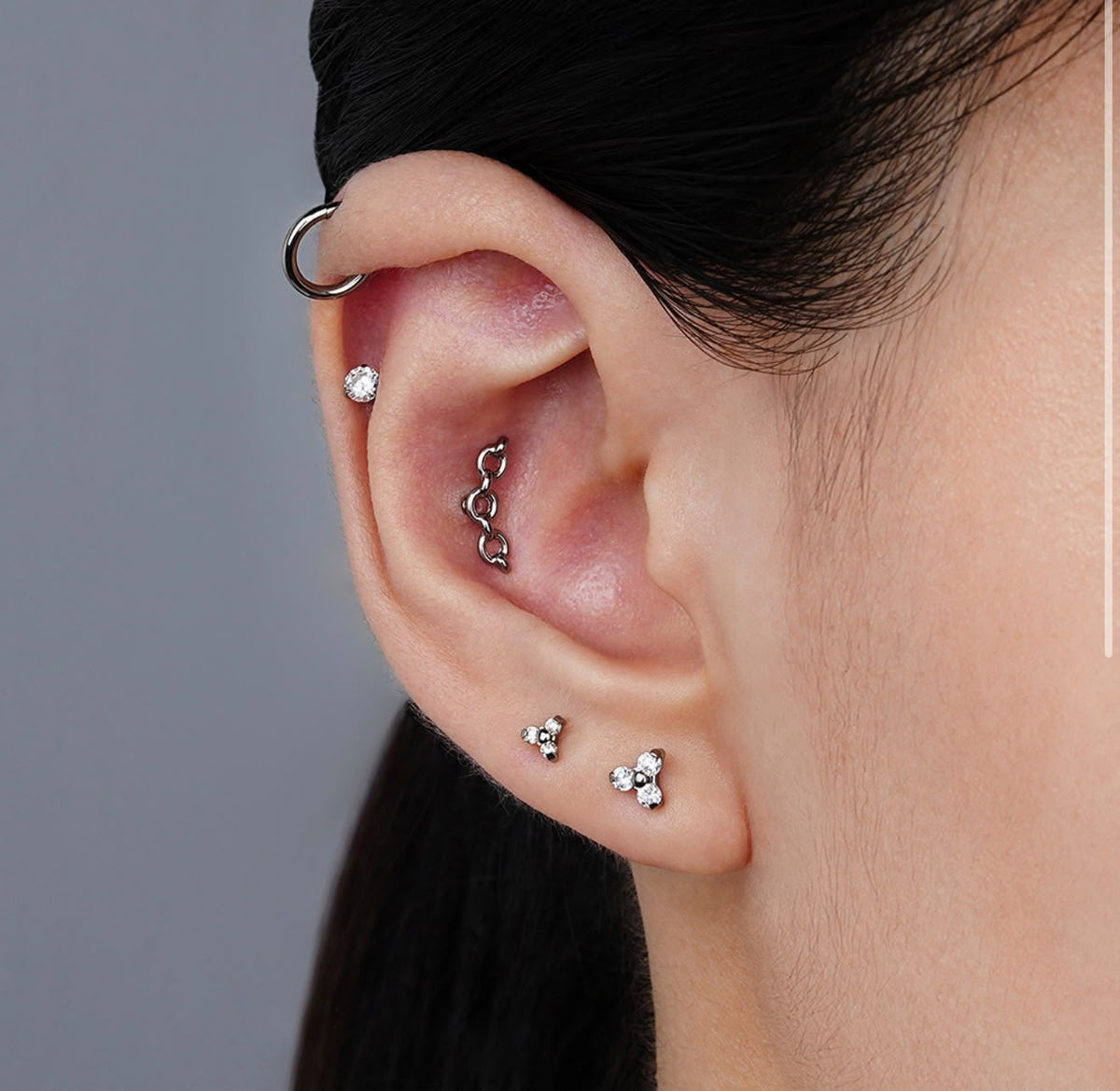 Titanium Links Earring