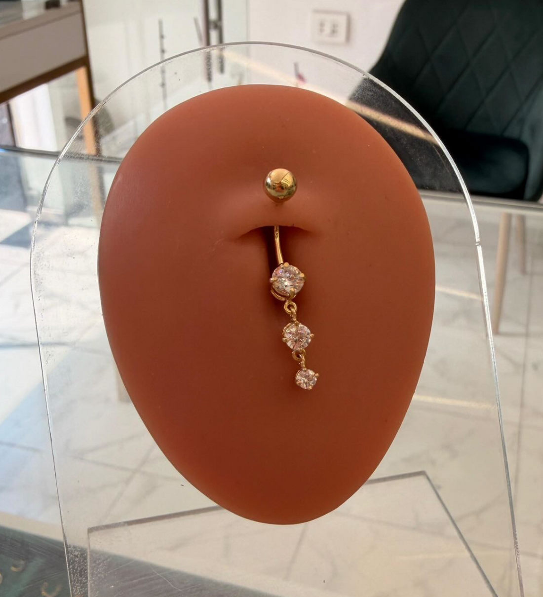 Seraphina Solid Gold Belly Piercing
