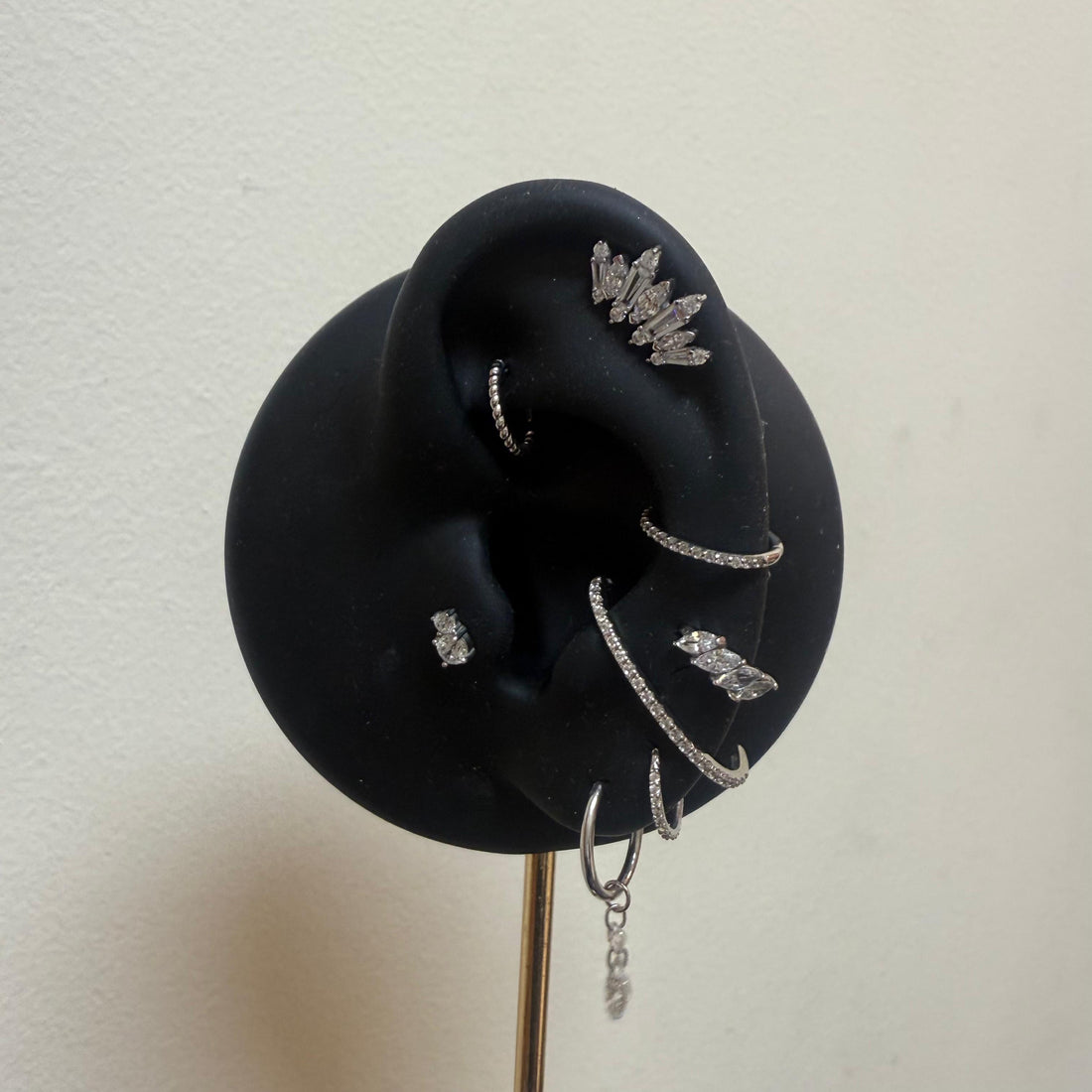 White Gold Braided Clicker