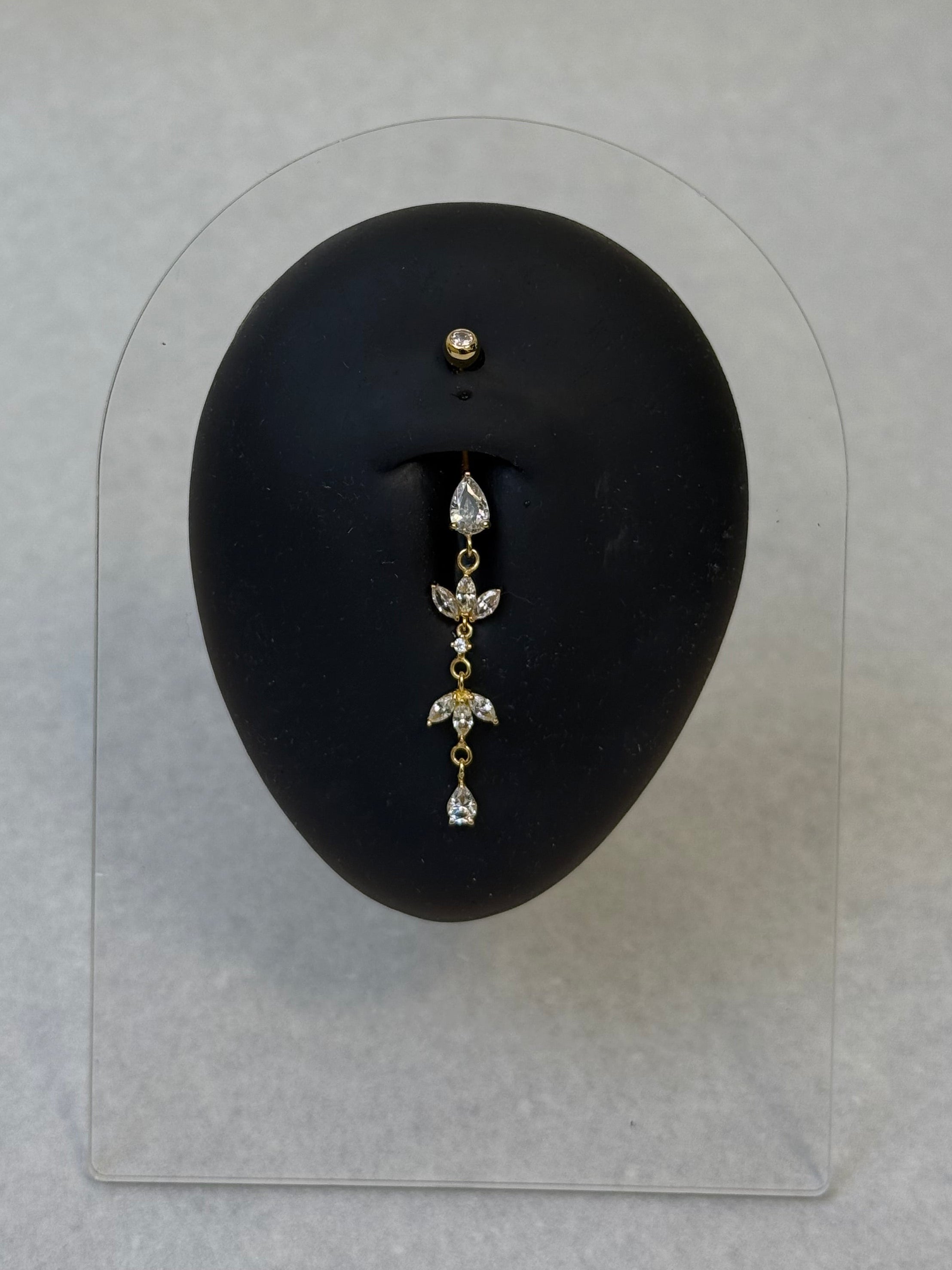 Celestial Drop Solid Gold Belly Piercing