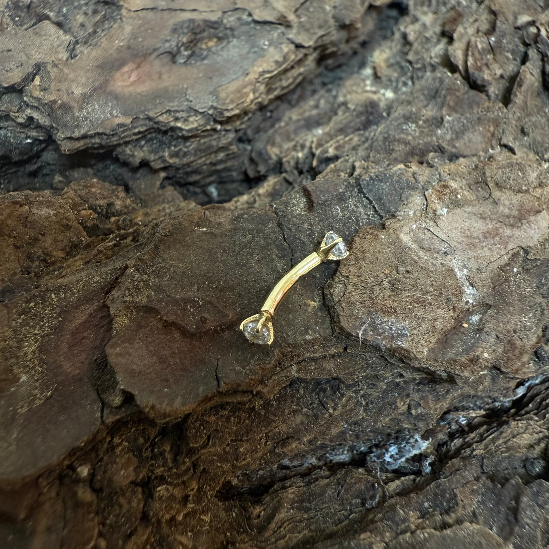 Gold Minimal Barbell Earring