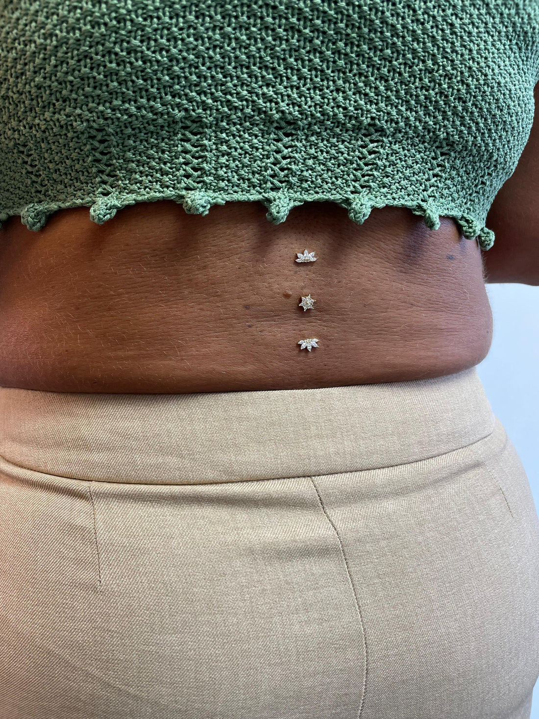 White Gold Marquise Blossom Dermal Top