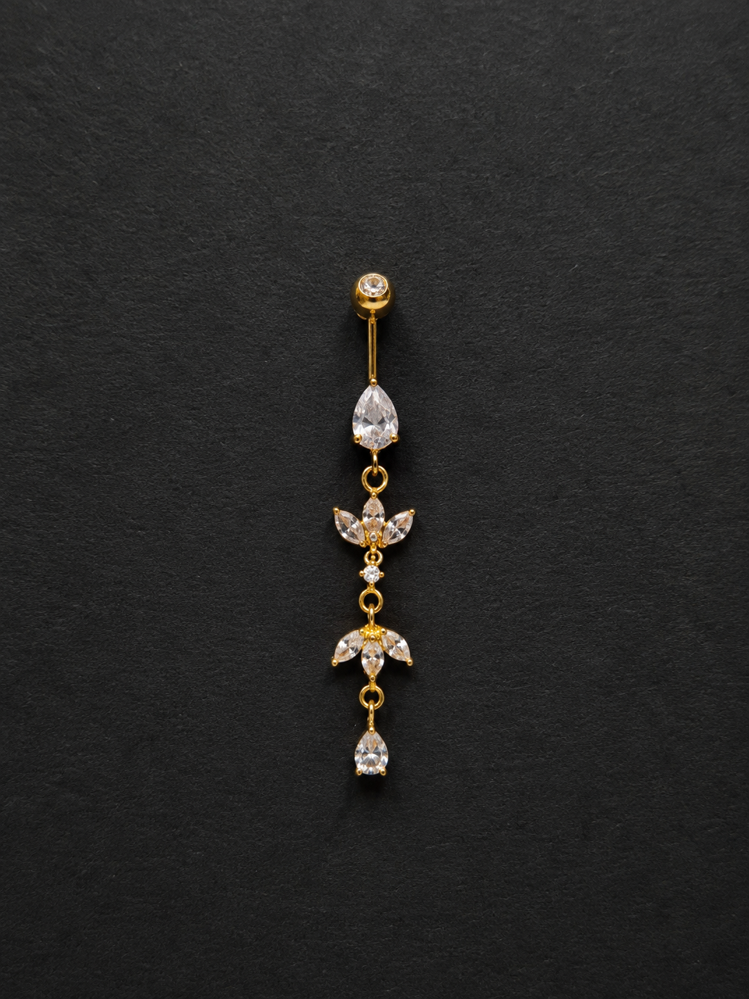 Celestial Drop Solid Gold Belly Piercing