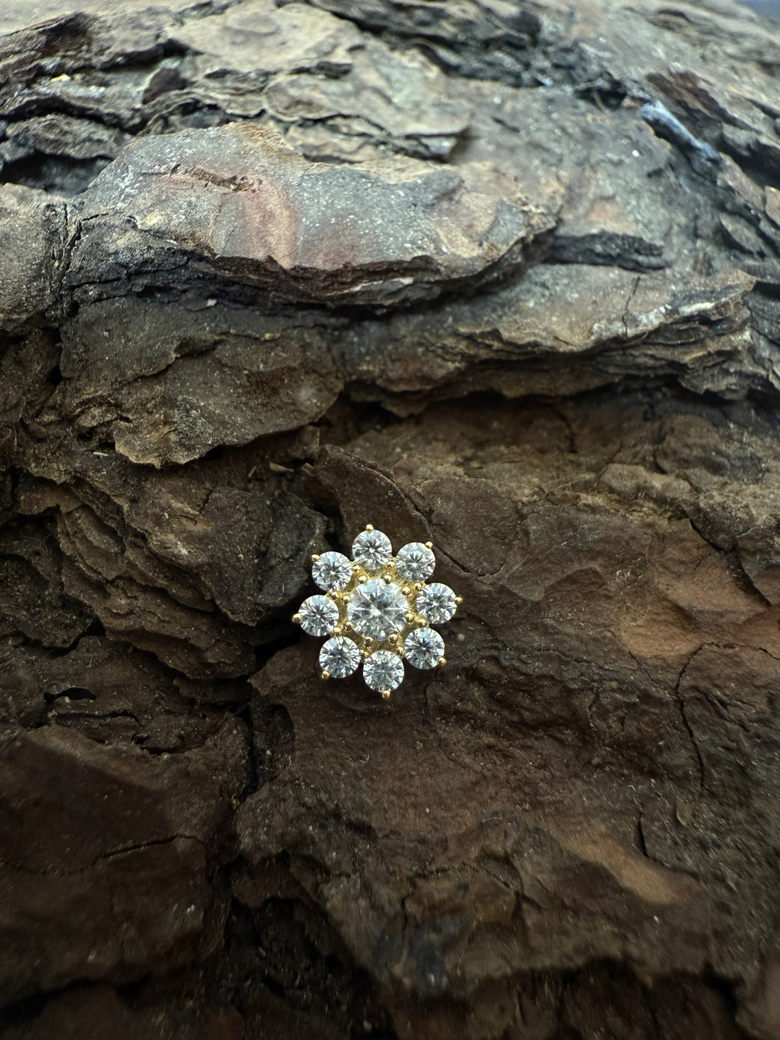 Gold Sunlit Bloom Dermal Top