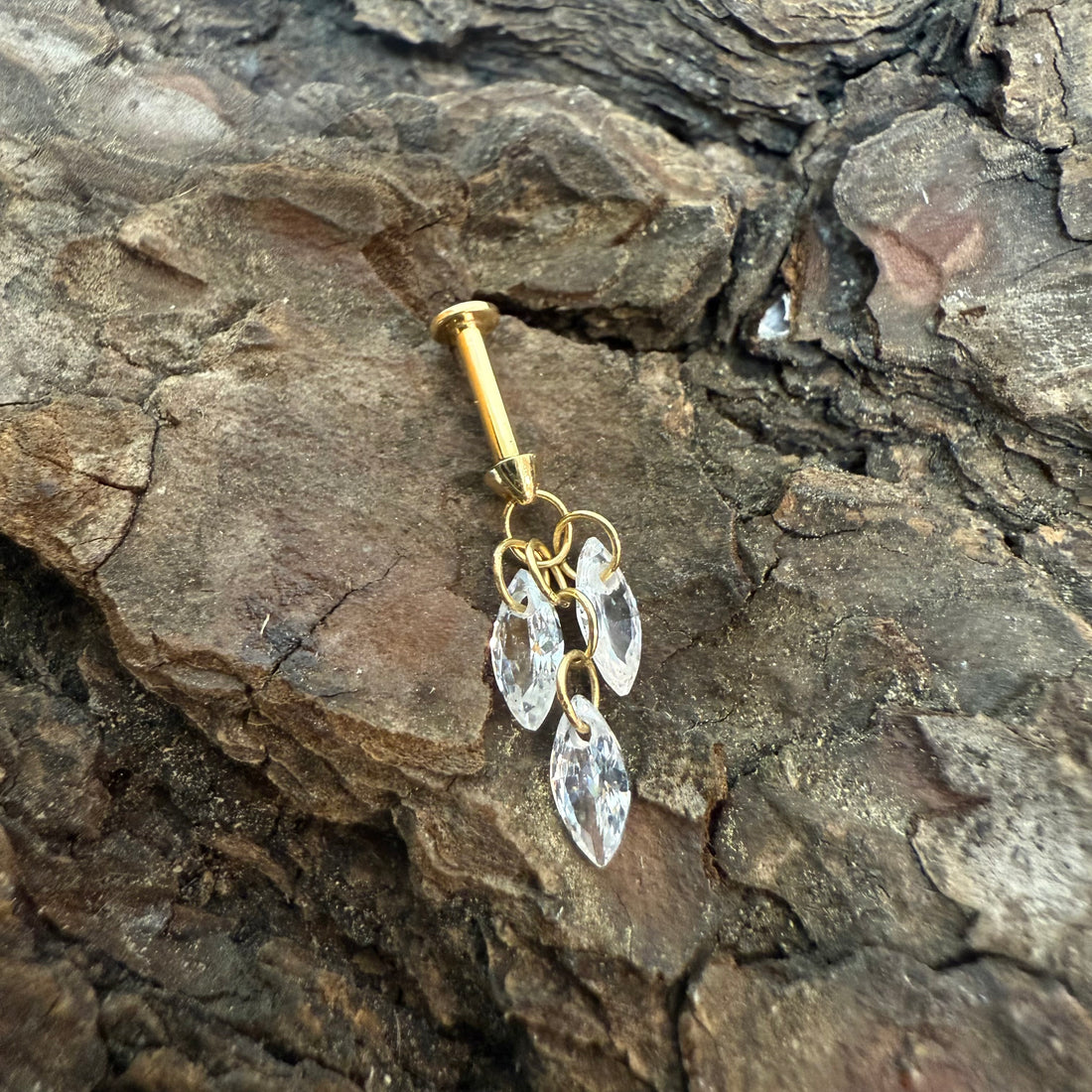 Gold Icicle Earring