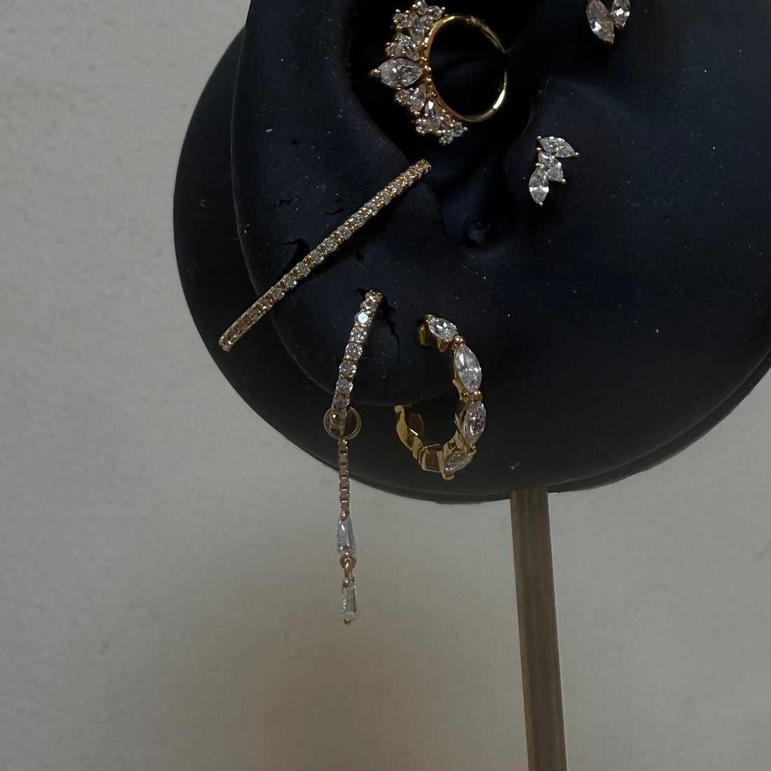 Gold Falling Baguettes Charm Extension