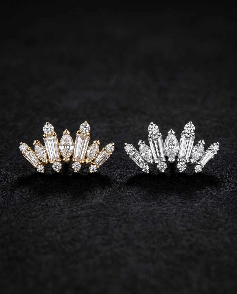 Regal Baguette 18K Solid Gold Top