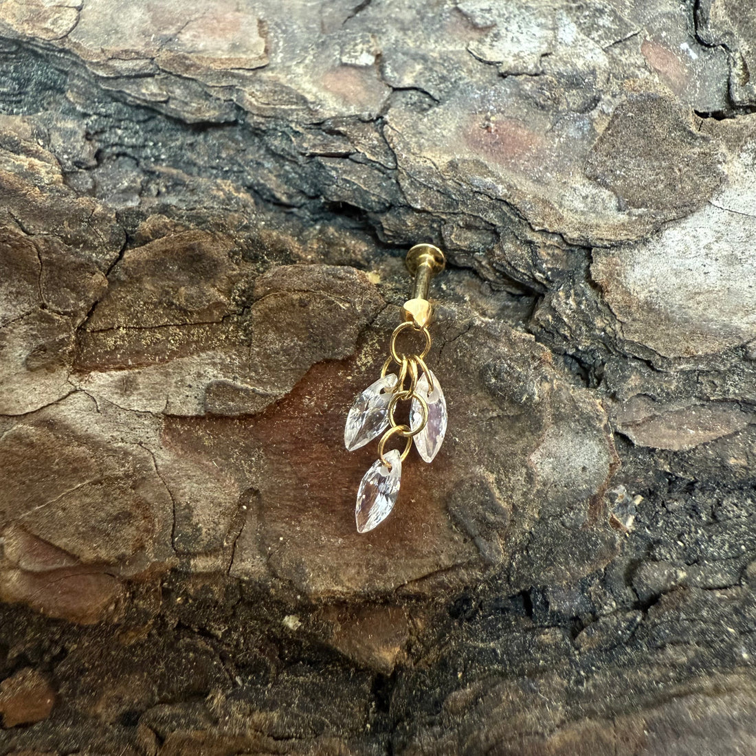 Gold Icicle Earring
