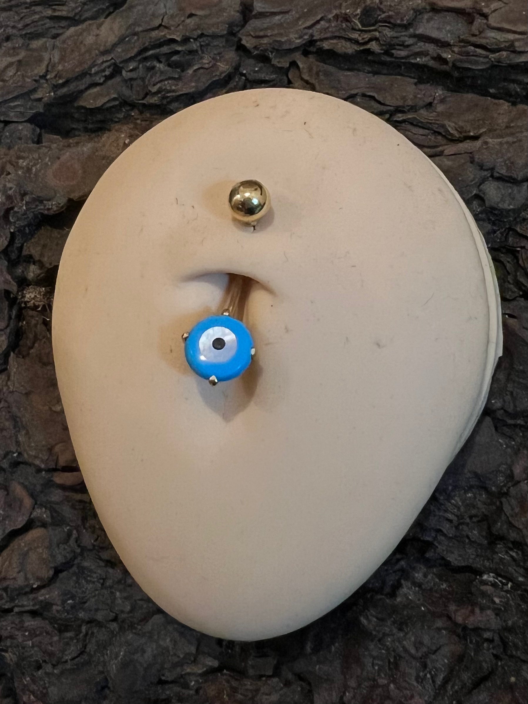 18K Evil Eye Belly Piercing