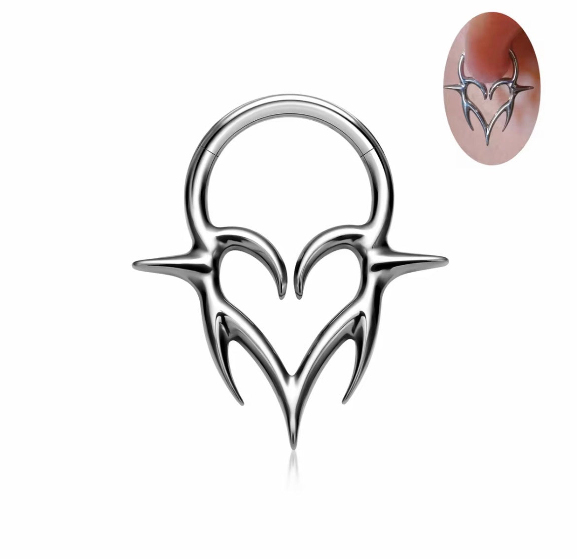 Titanium Daith/Septum Clicker 85