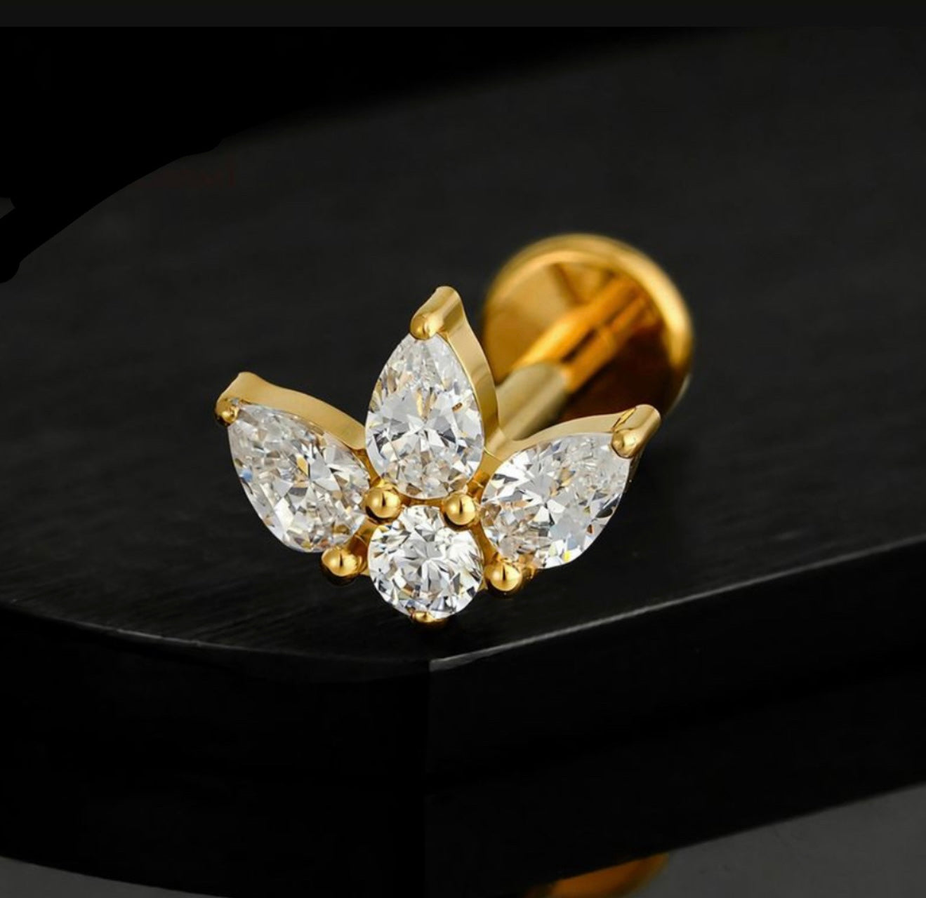 Lotus Titanium Earring