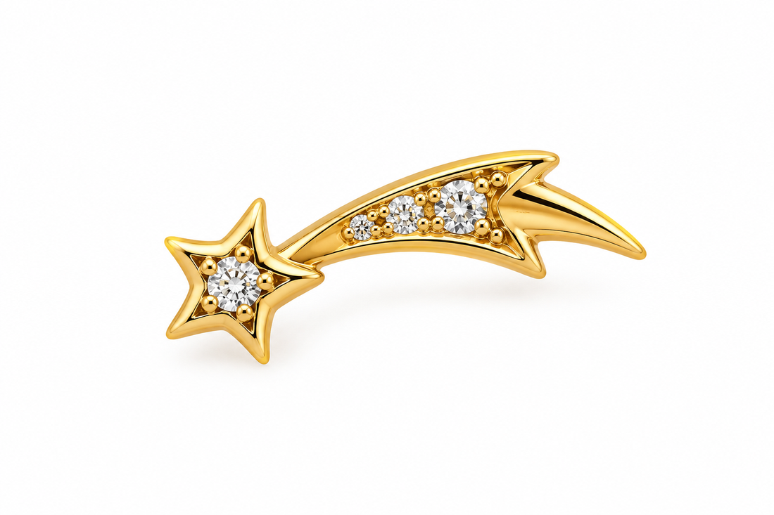 Shooting Star Titanium Earring