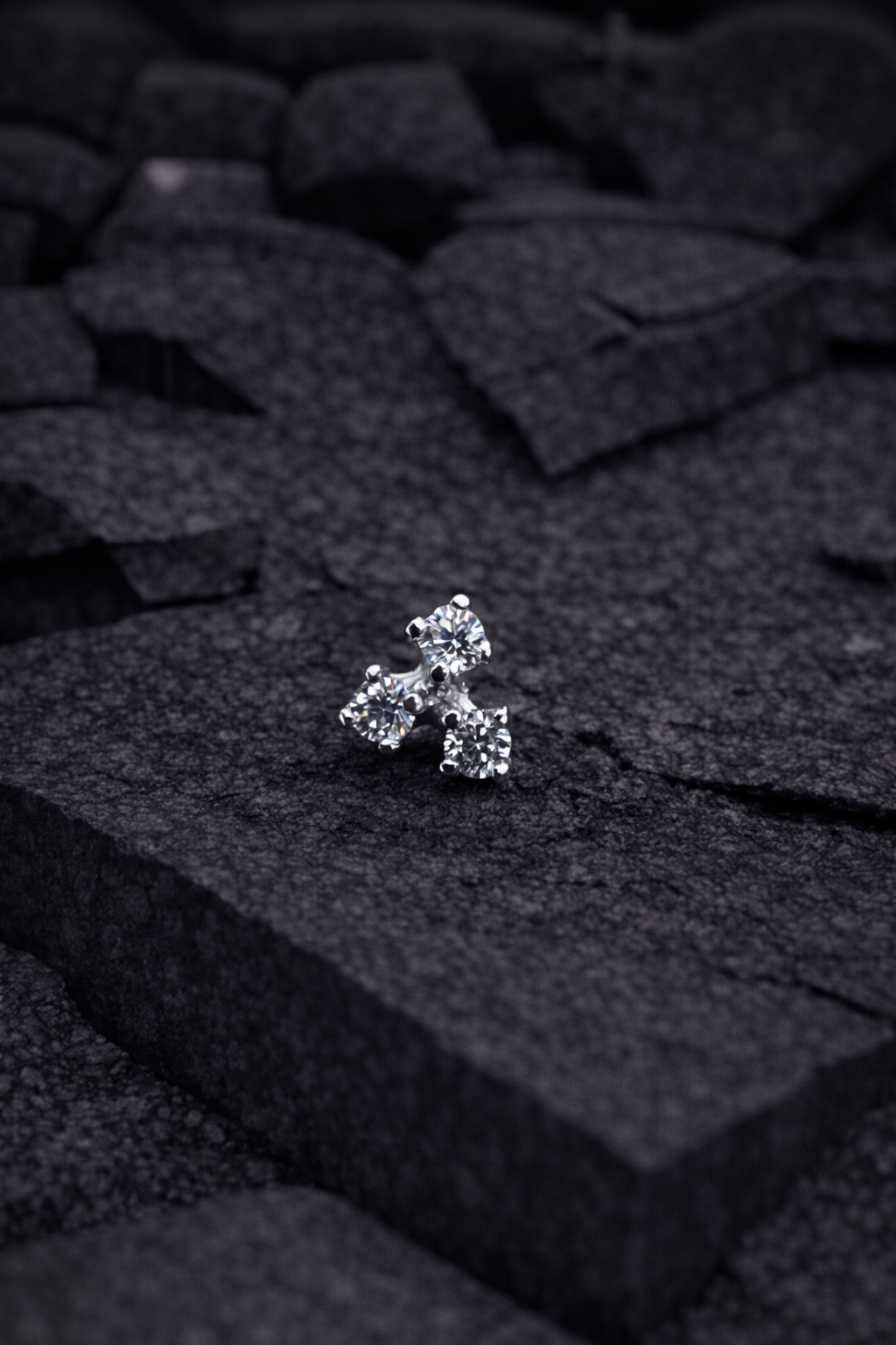 White Gold Tiny Trinity