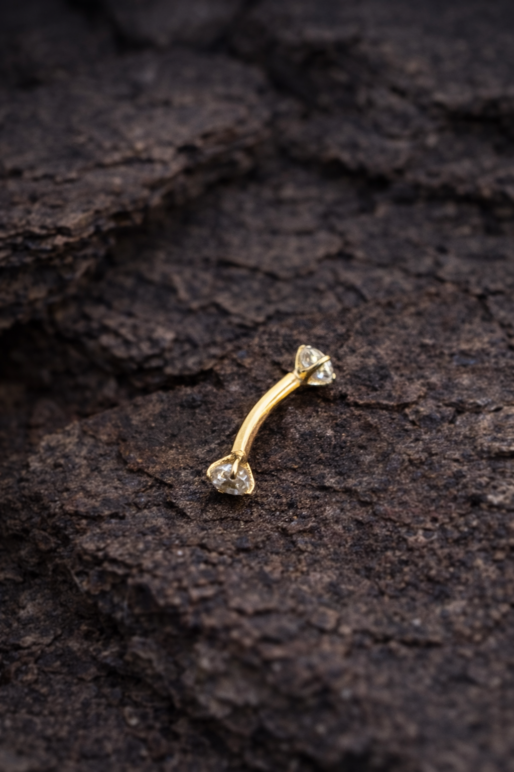 Gold Minimal Barbell Earring