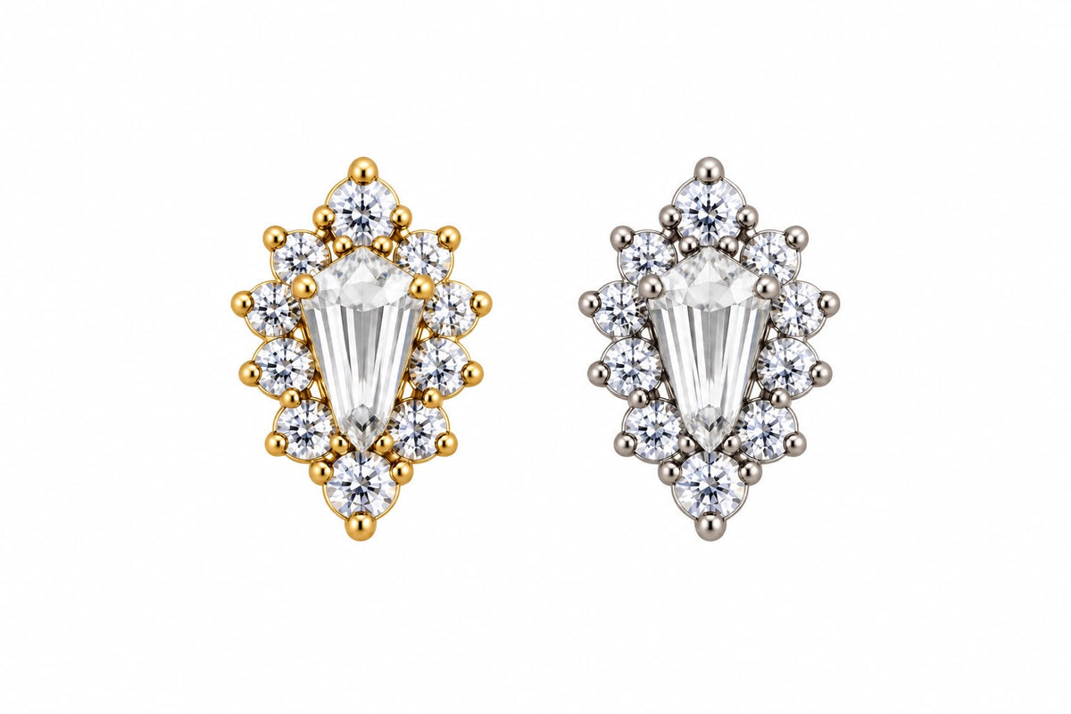 Titanium Starlight Shield Earring