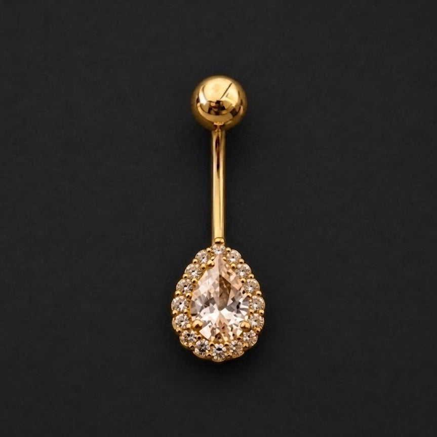 The Aura Solid Gold Belly Piercing