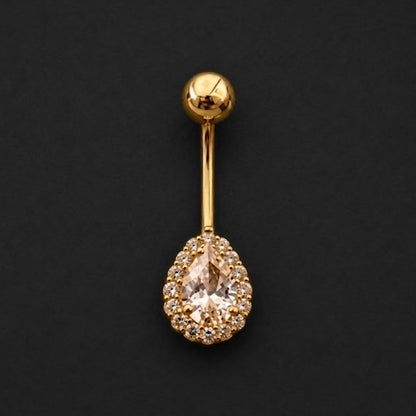 The Aura Solid Gold Belly Piercing