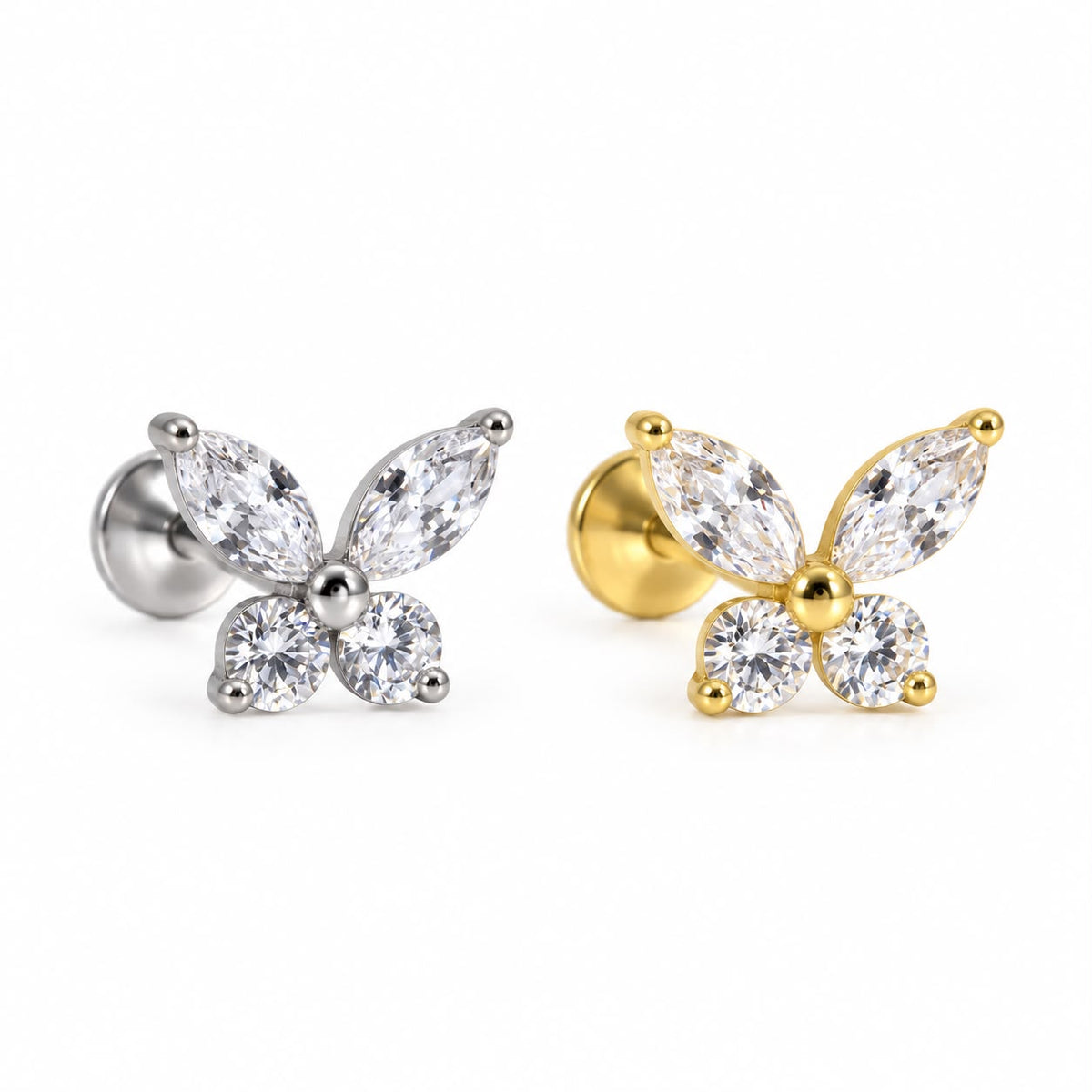 Titanium Tiny Butterfly Earring