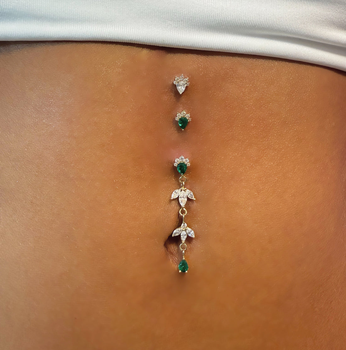 Gold Frosted Petal Dermal Top