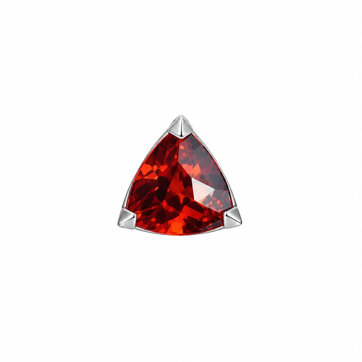 Titanium Trident Ruby Earring