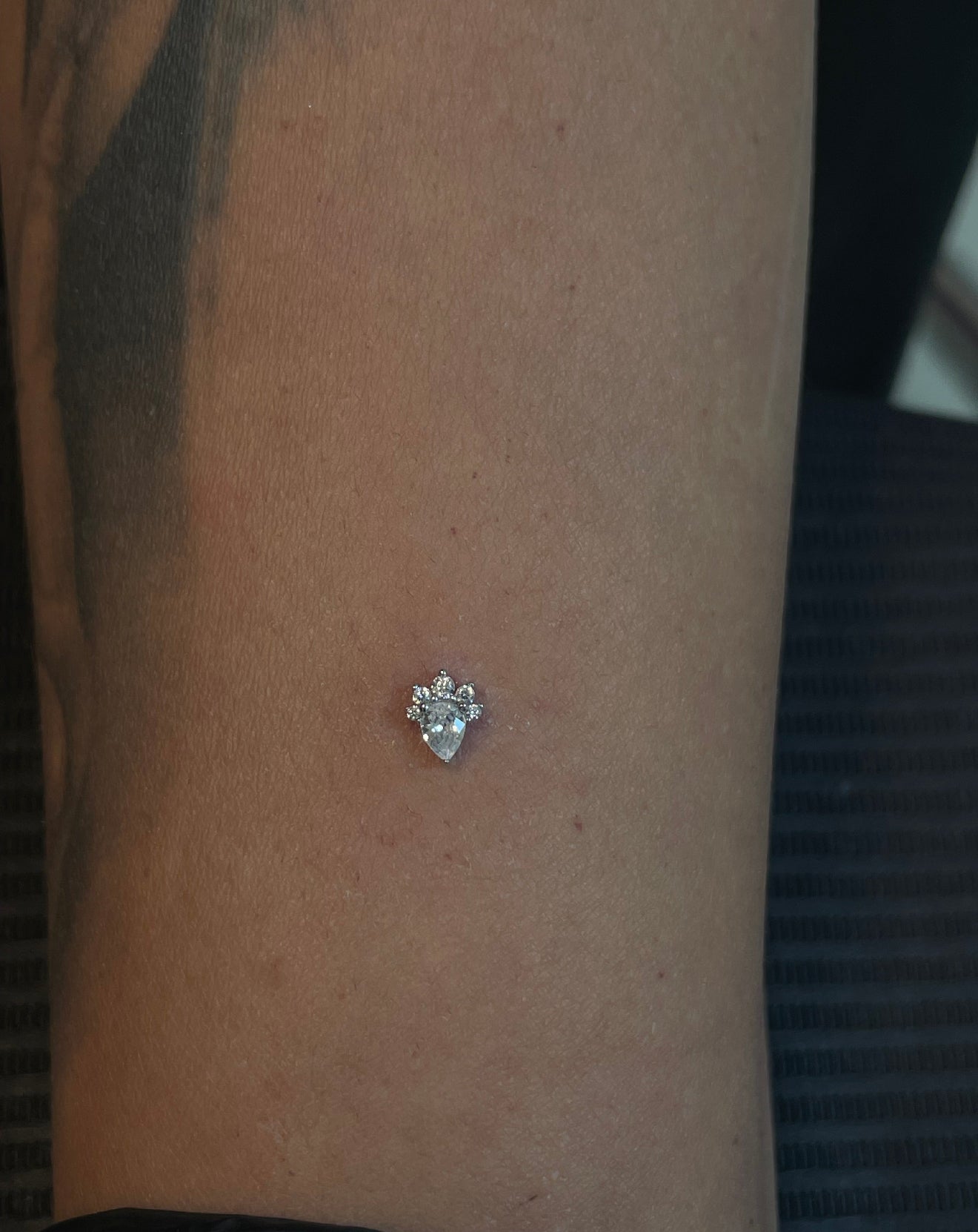 Gold Frosted Petal Dermal Top
