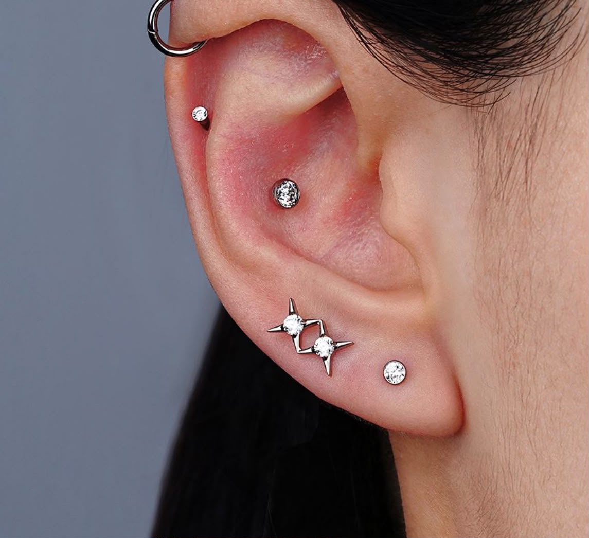 Titanium Barbed Spark Earring
