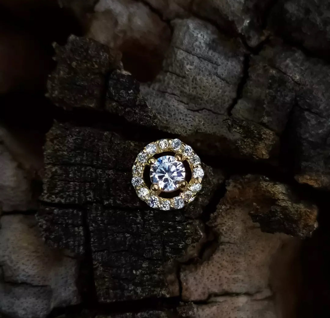 Gold Lunar Halo Dermal Top