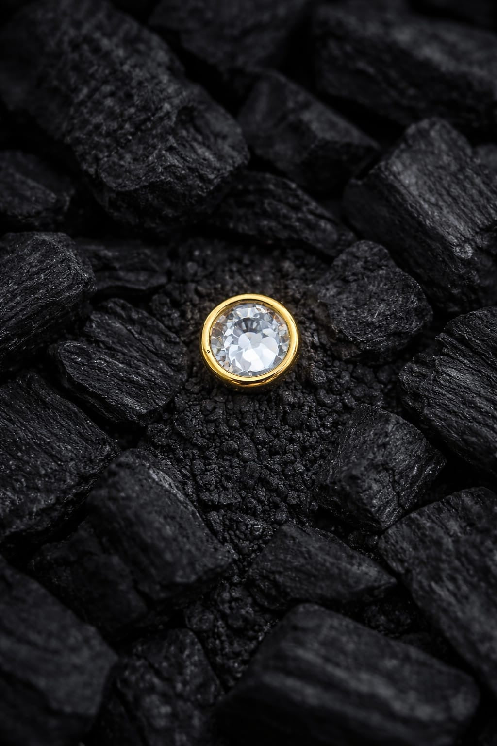 Gold Round Sparkle Dermal Top