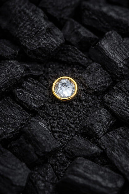 Gold Round Sparkle Dermal Top