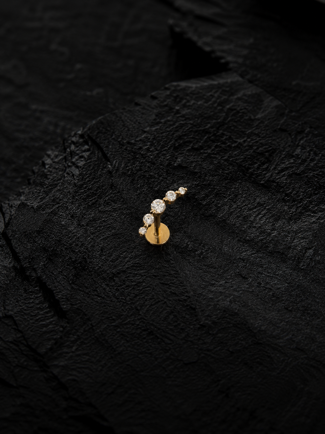 Solid Golden Constellation Earring