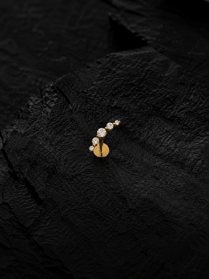 Solid Golden Constellation Earring