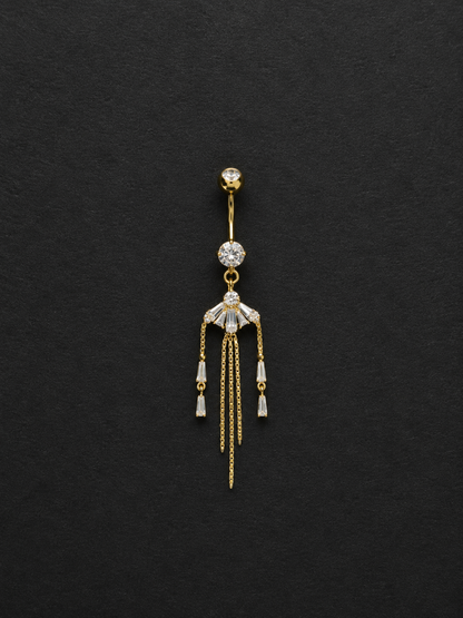 Sahara Drip Solid Gold Belly Piercing