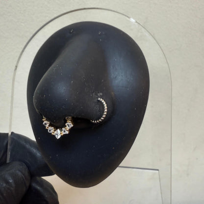White Gold Braided Clicker