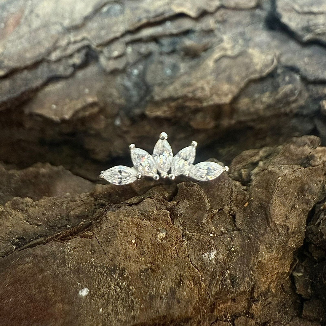 White Gold Crystal Cascade