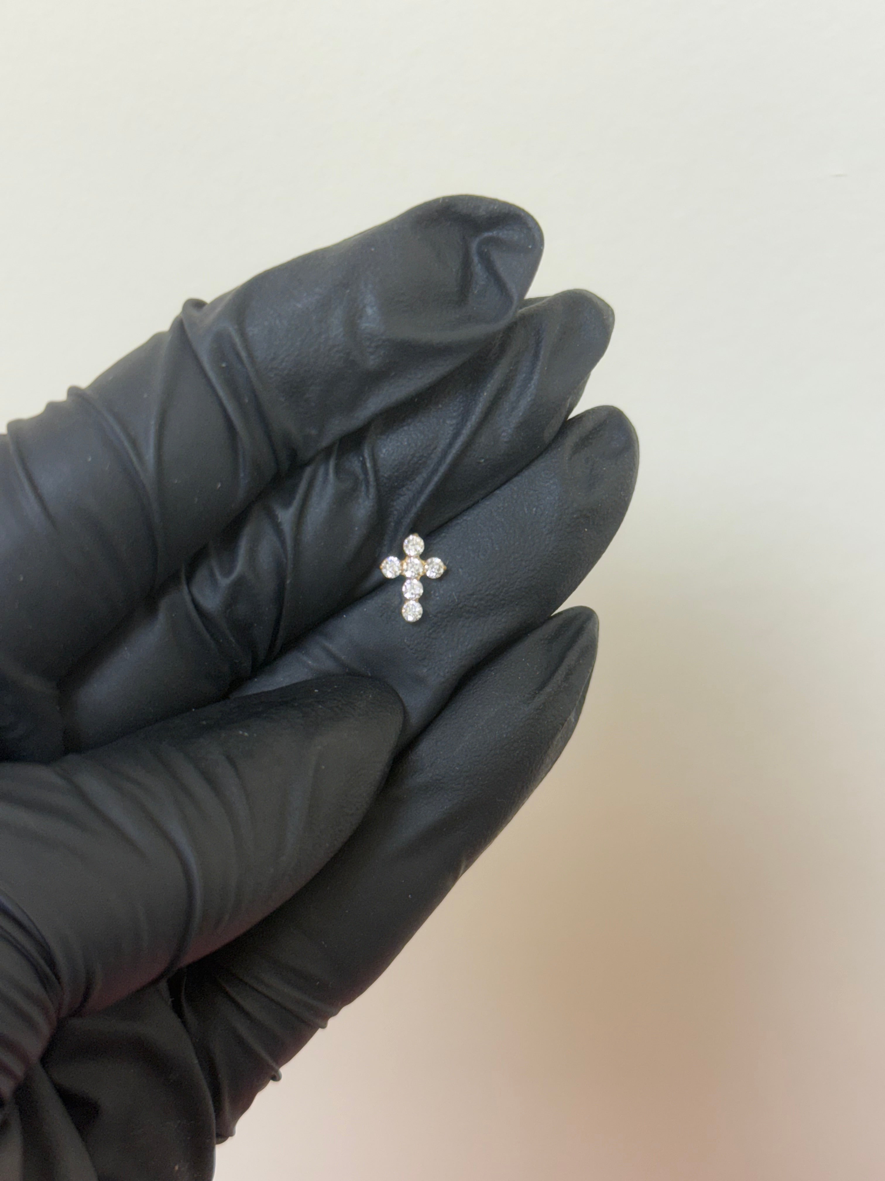 Titanium Cross Earring