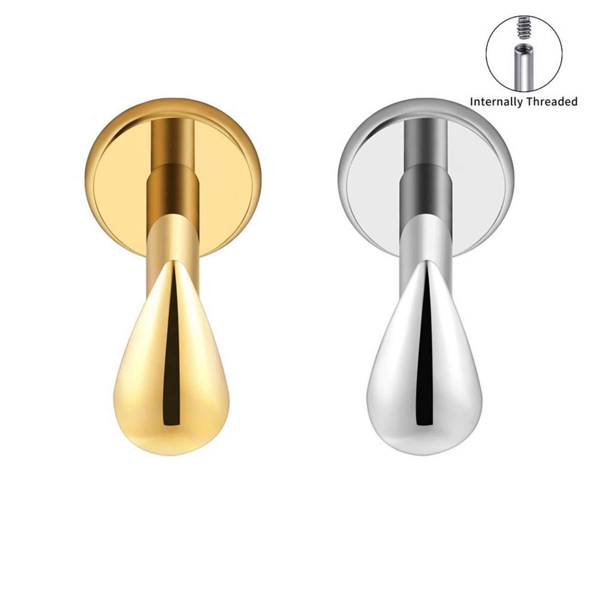 Titanium Tiny Metal Drop Earring
