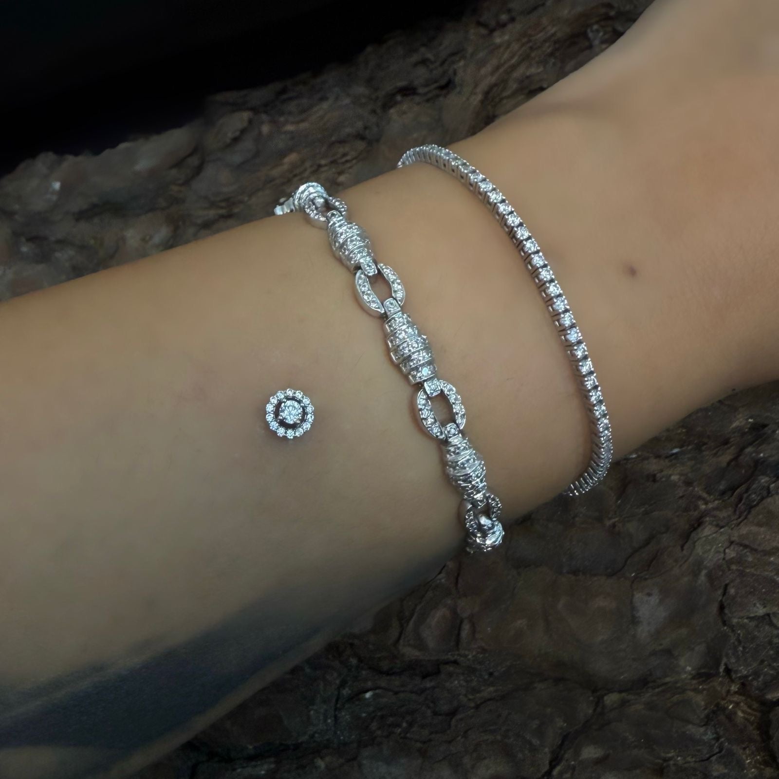 White Gold Lunar Halo Dermal Top