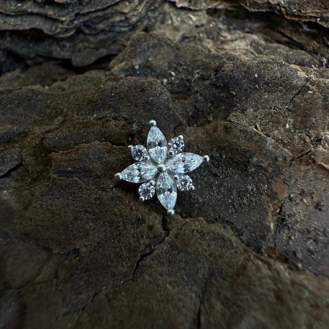 White Gold Stellata Cluster Dermal Top