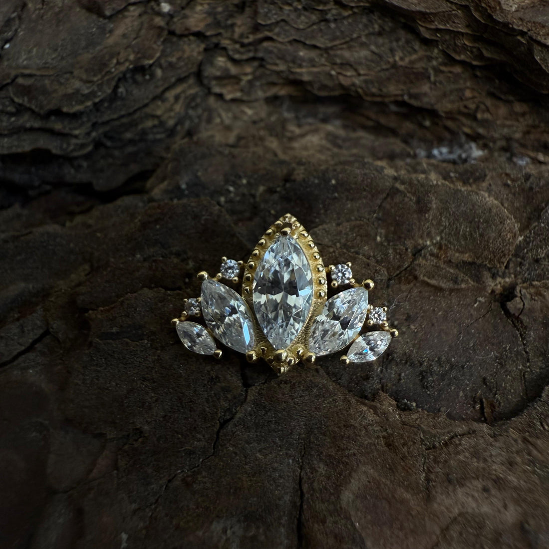 Gold Aurora Spire Dermal Top