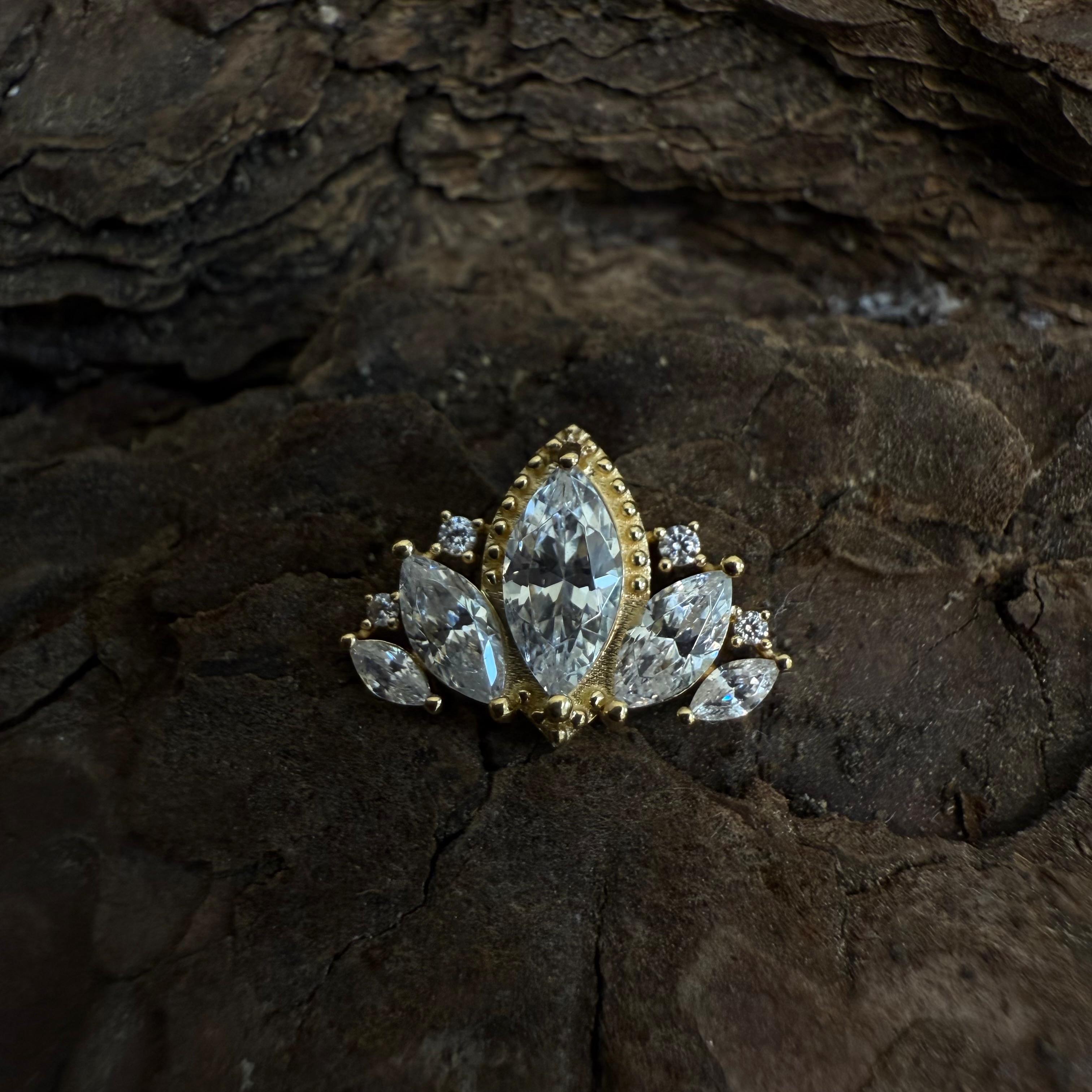 Gold Aurora Spire Dermal Top