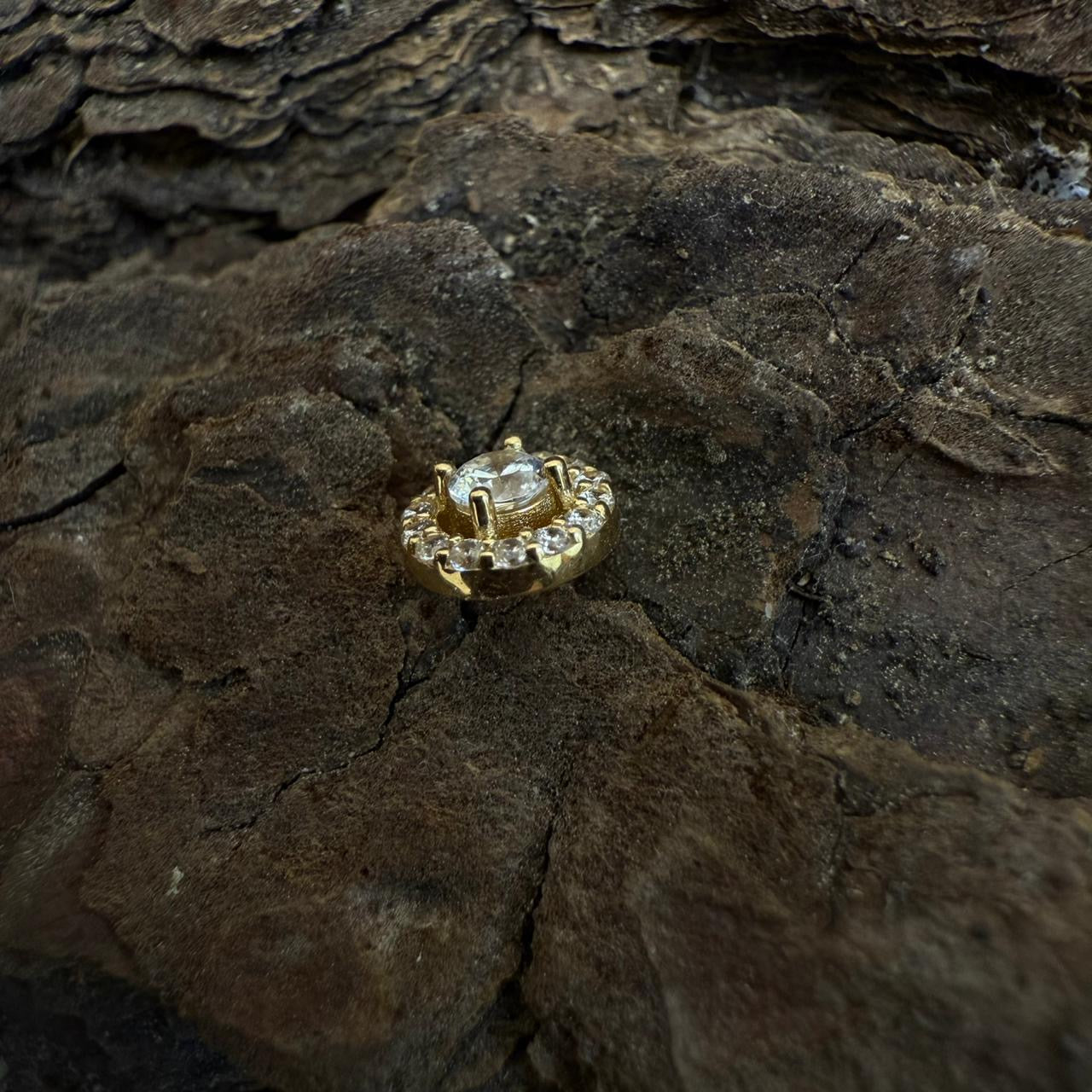 Gold Lunar Halo Dermal Top