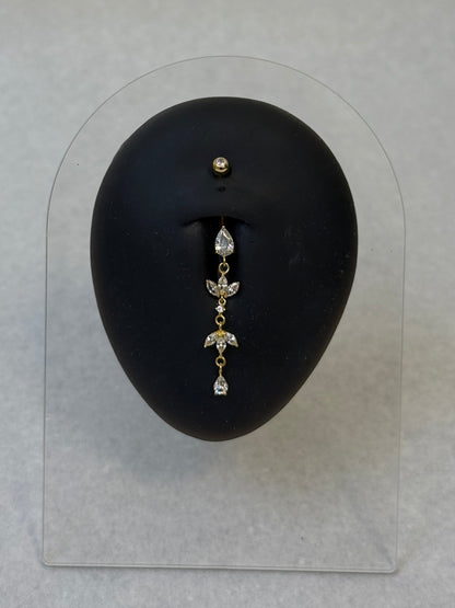 Celestial Drop Solid Gold Belly Piercing
