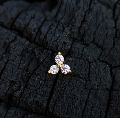 Gold Tiny Celestial Clover Dermal Top