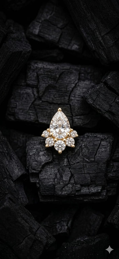 Gold Frosted Petal Dermal Top