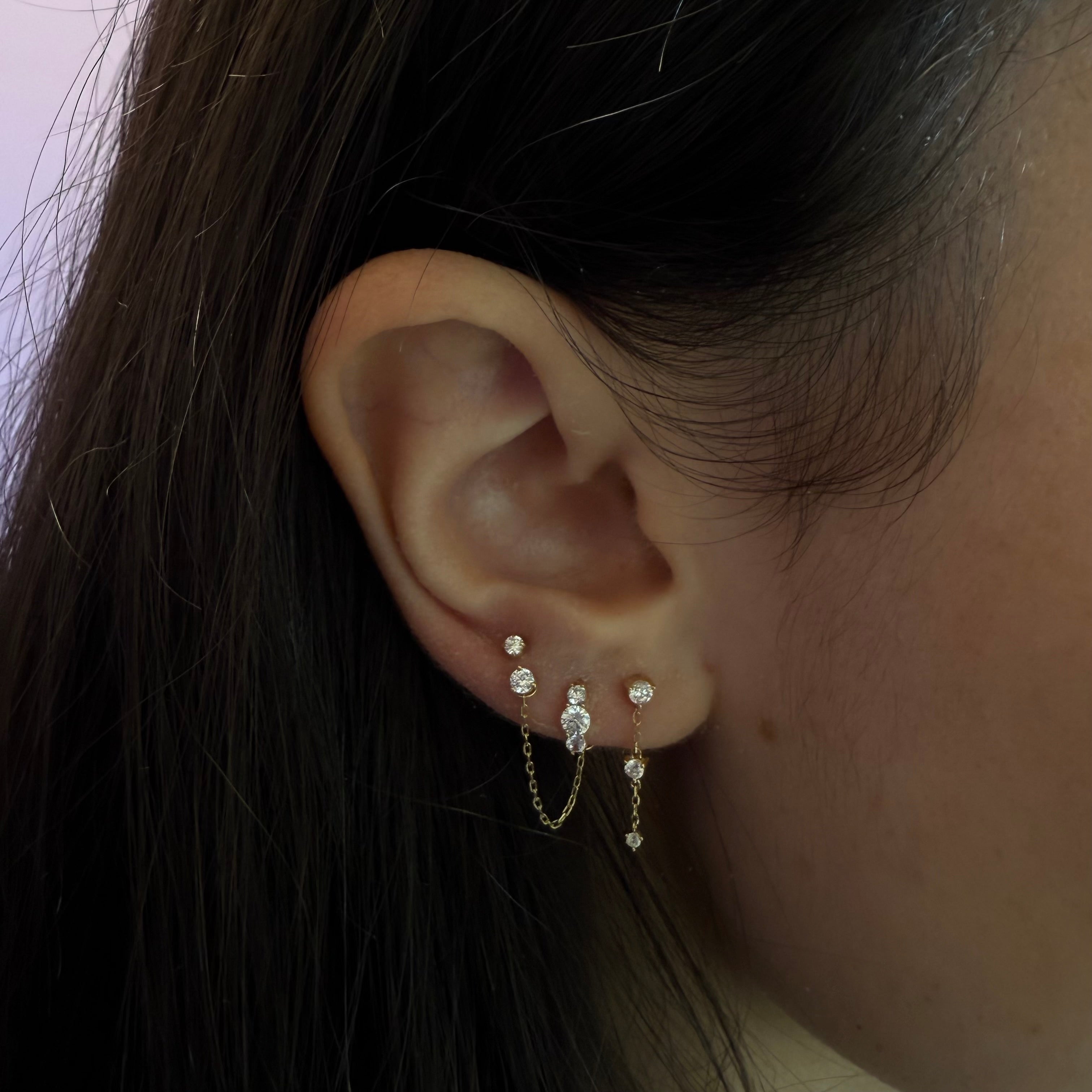 Gold Dewfall Earring